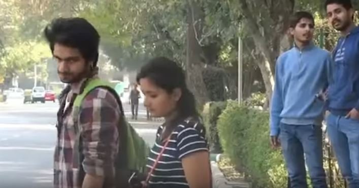 A boy was flirting a girl and what happened to see in the video